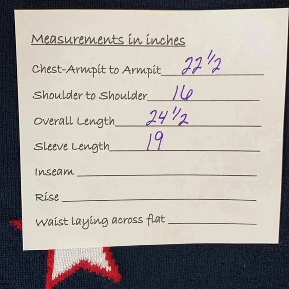 Talbots Navy Cardigan with red and white stars NWOT - Picture 4 of 7